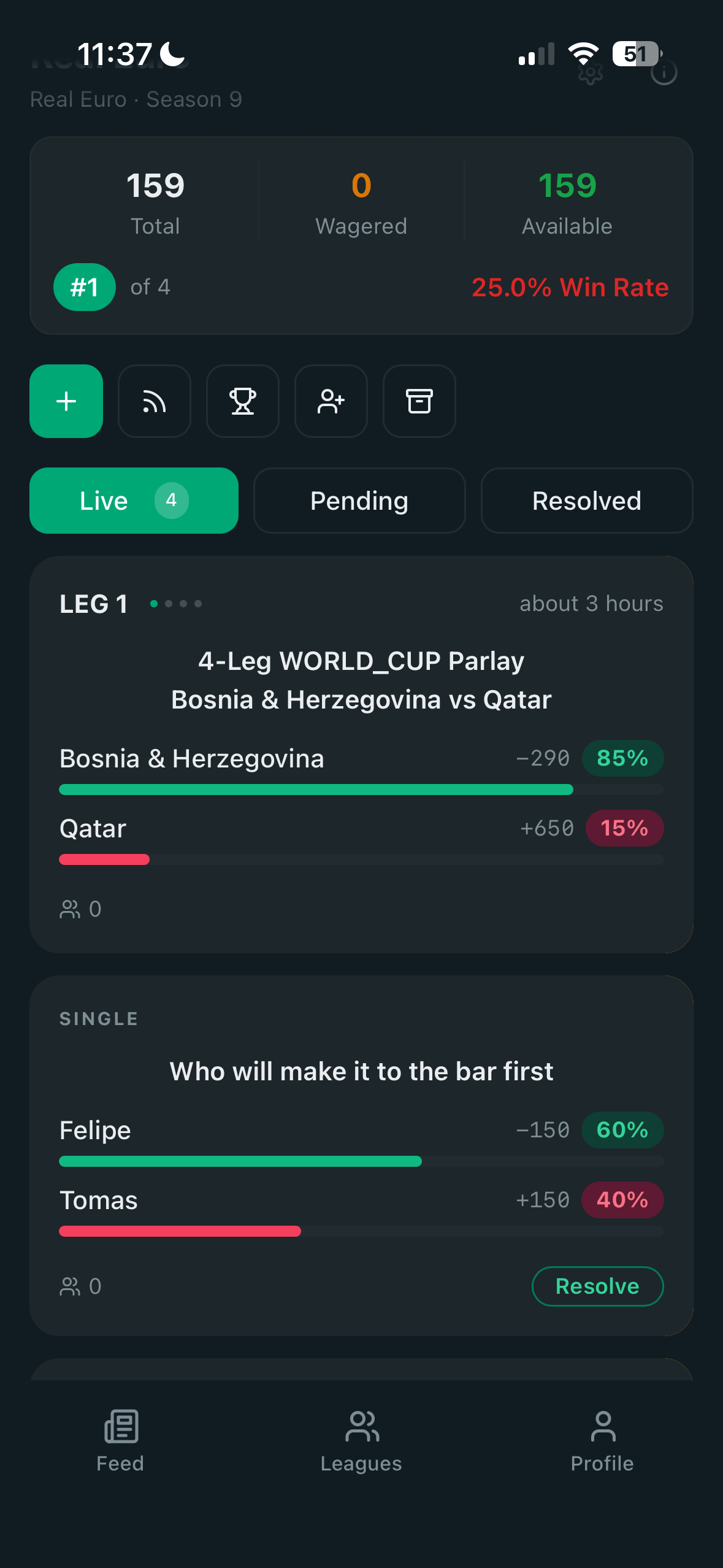 League feed